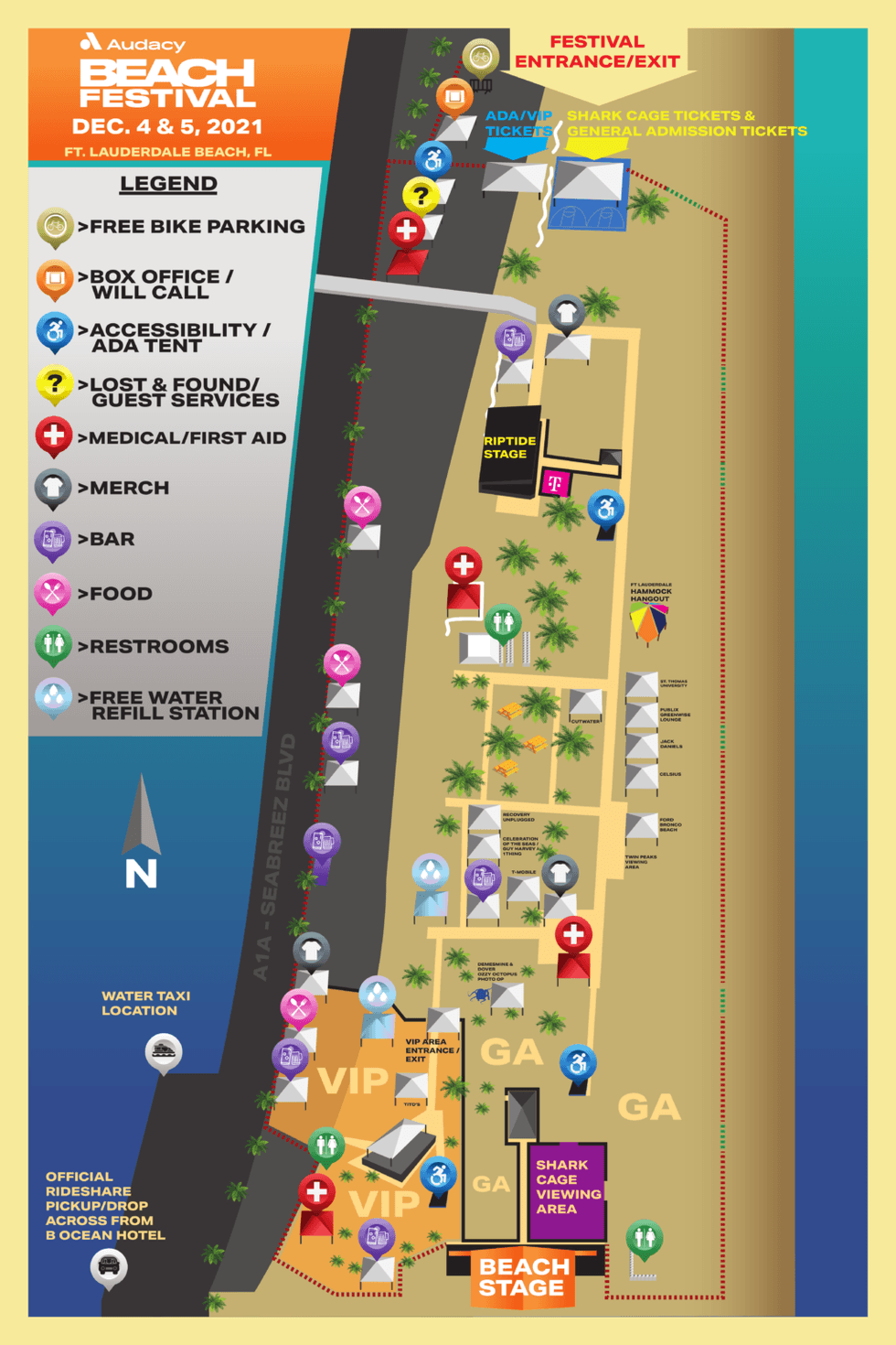 Audacy Beach Festival map