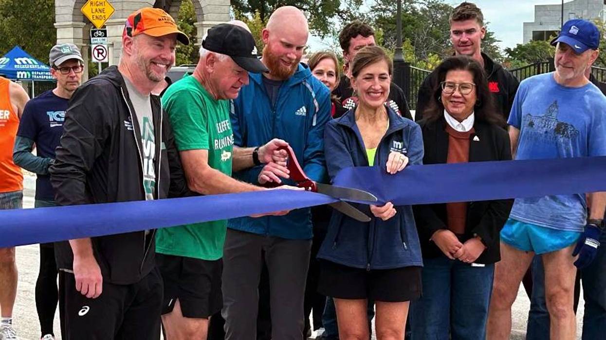 Just in time for the Twin Cities Marathon, the John Ireland Bridge over I-94 is open to traffic again