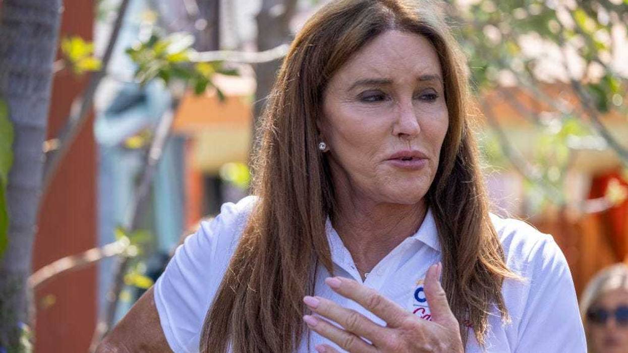 AUGUST 12: Gubernatorial candidate Caitlyn Jenner talks to reporters about homeless issues as she campaigns to overthrow California Gov. Gavin Newsom in an upcoming special recall election on August 12, 2021 in Venice, California. A well-funded campaign collected the needed 2 million pro-recall signatures that triggered the special election to be held on September 14, ahead of the regularly scheduled 2022 general election.