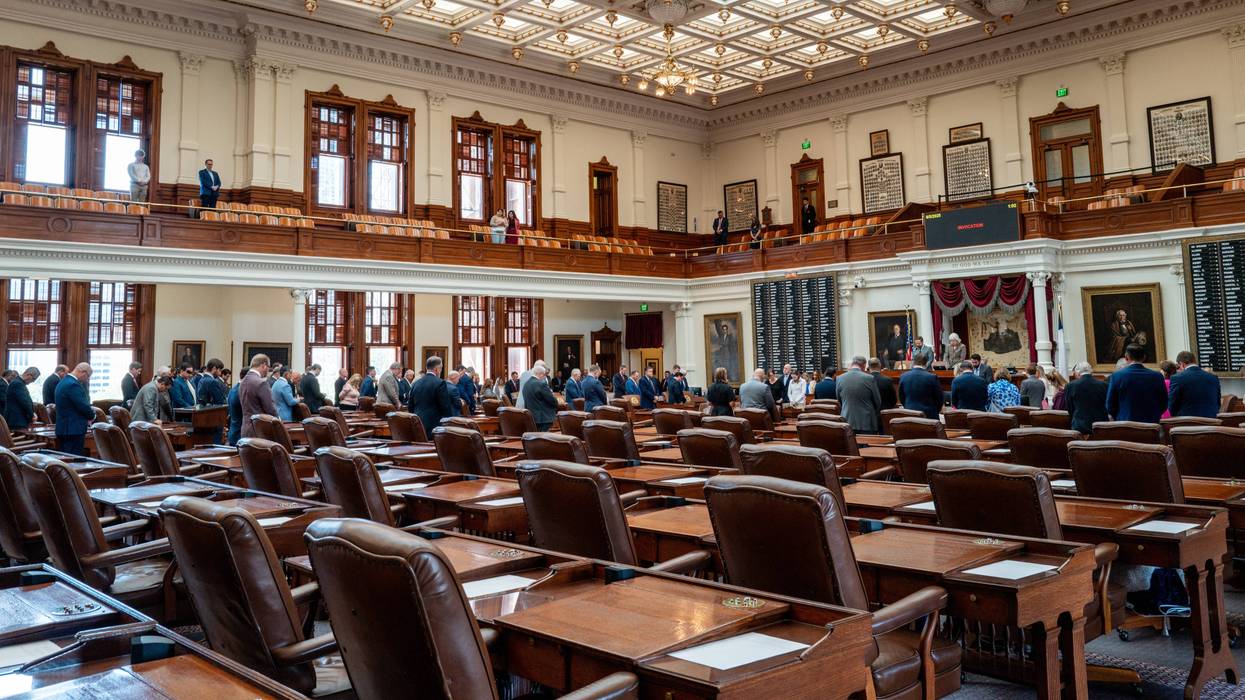 AUSTIN, TEXAS - AUGUST 05: Many seats remain empty during the House meeting's call to order at the state Capitol on August 05, 2025 in Austin, Texas. Texas Democratic lawmakers have fled the state in an attempt to protest and deny quorum for votes on a proposed Republican redistricting plan. Gov. Greg Abbott has threatened to remove lawmakers who do not return by today. (Photo by Brandon Bell/Getty Images)