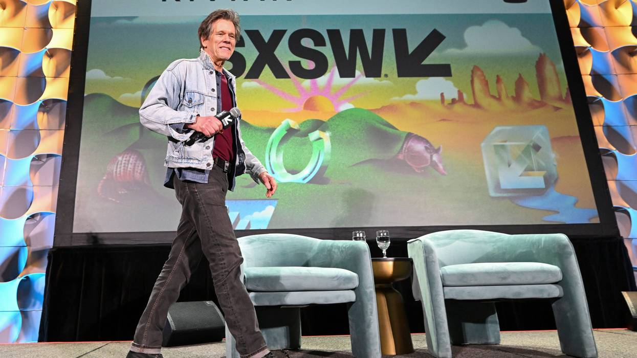 AUSTIN, TEXAS - MARCH 07: Kevin Bacon walks onstage to speak during 'Kevin Bacon: A Career Retrospective From Footloose to The Bondsman' at Austin Convention Center on March 07, 2025 in Austin, Texas. (Photo by Astrida Valigorsky/Getty Images)