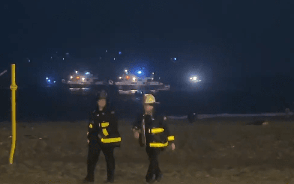 Authorities respond at Coney Island after two teenage girls went missing while swimming after 8 p.m. on Friday.