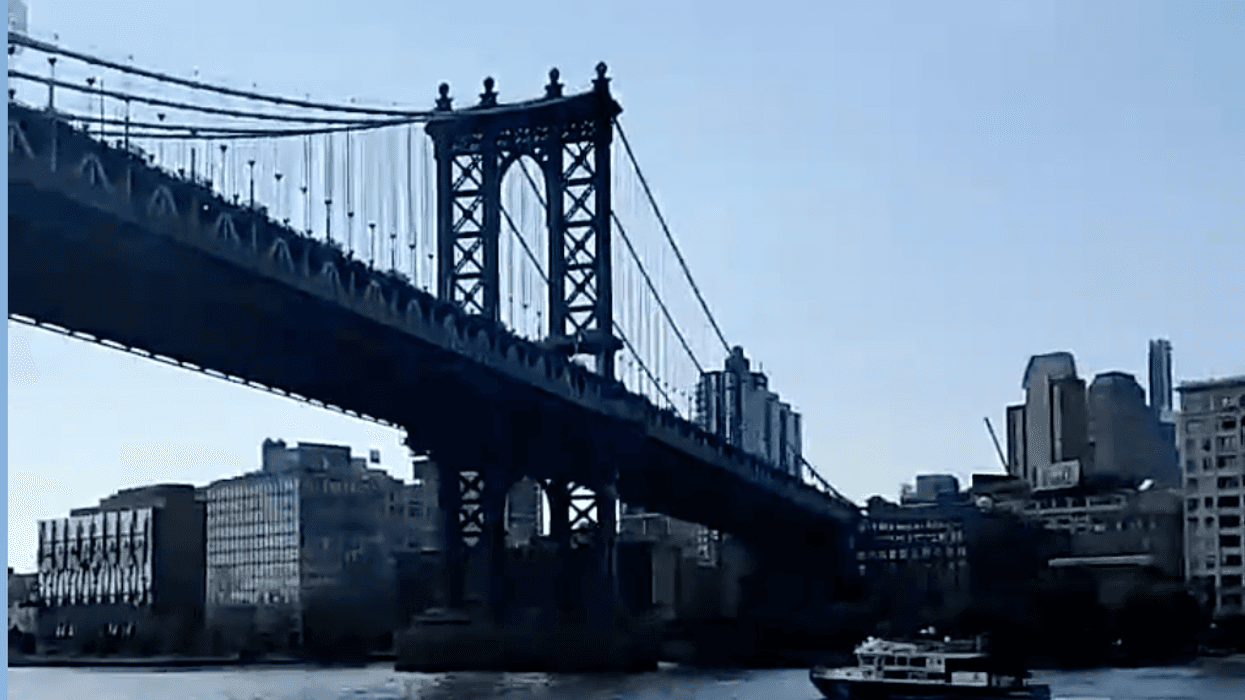 Authorities respond to a possible jumper on the Manhattan Bridge on Tuesday morning afternoon.