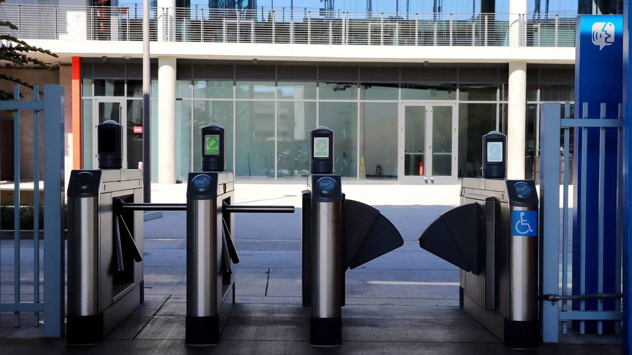 Automatic Gate for Metro Train Station Entrance.
