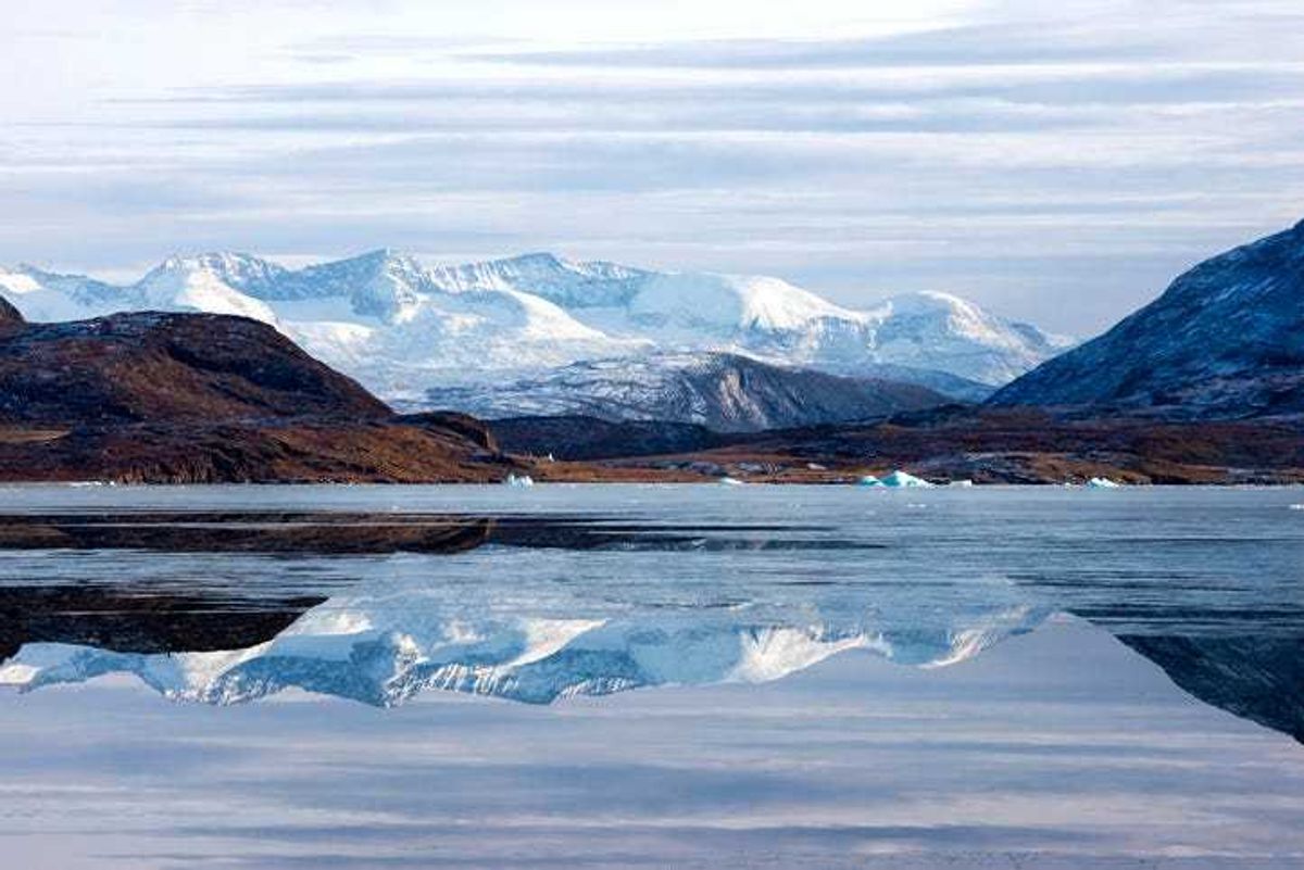 Autumn in Fjord Tumulliarfik, Island of Greenland, Southwest