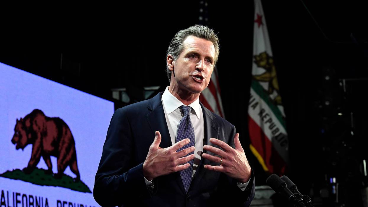 avin Newsom speaks during election night event on November 6, 2018 in Los Angeles.