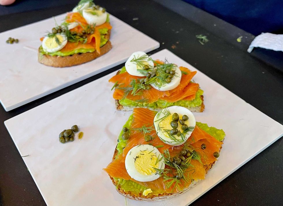 Avocado smoked salmon dill toast