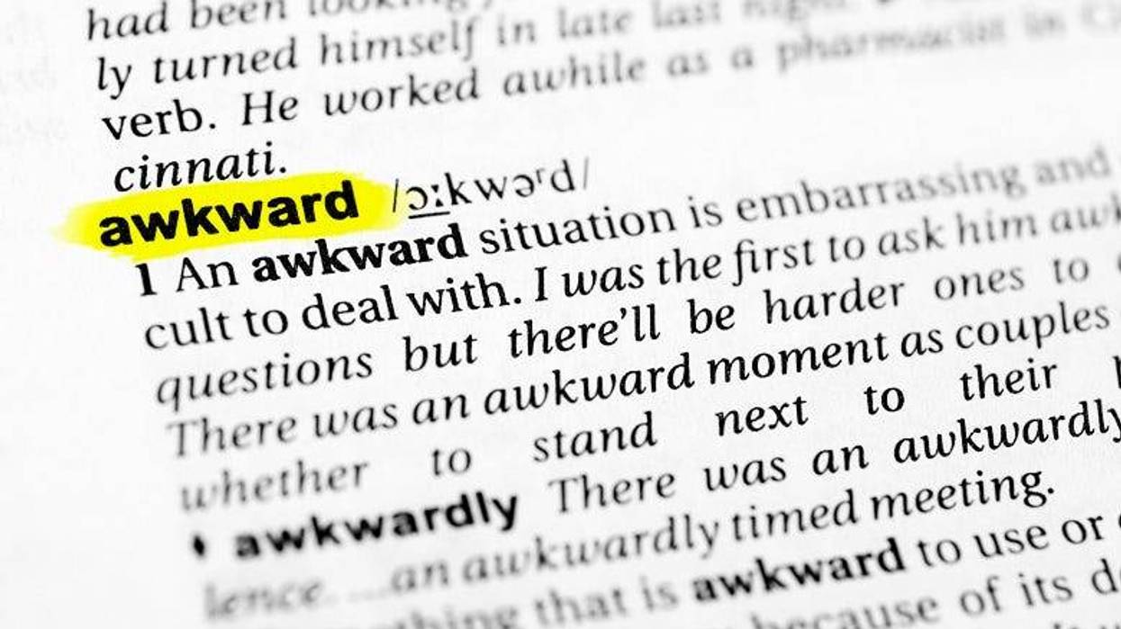 Awkward in dictionary