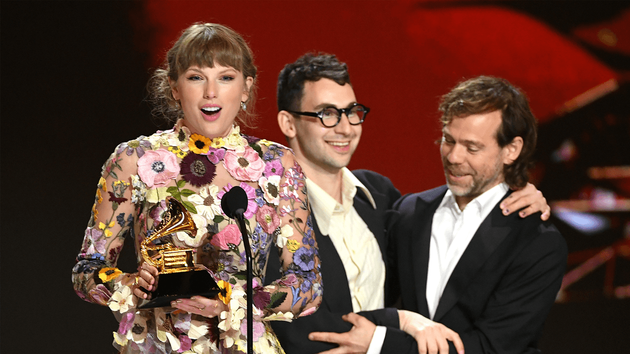 aylor Swift, Jack Antonoff, and Aaron Dessner accept the Album of the Year award for ‘Folklore’ onstage during the 63rd Annual GRAMMY Awards at Los Angeles Convention Center on March 14, 2021