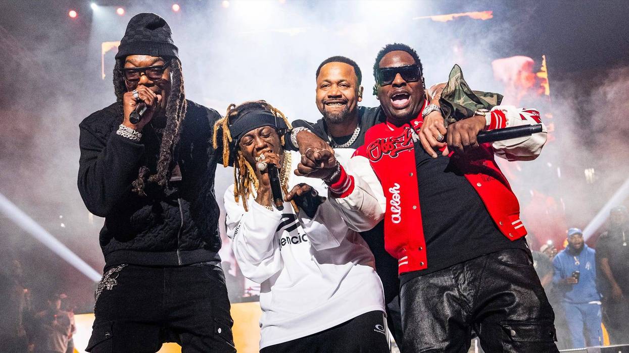 B.G, Lil Wayne, Juvenile and Turk of the Hot Boys reunite to perform during Lil Weezyana Fest 2024 at Smoothie King Center on November 02, 2024 in New Orleans, Louisiana.
