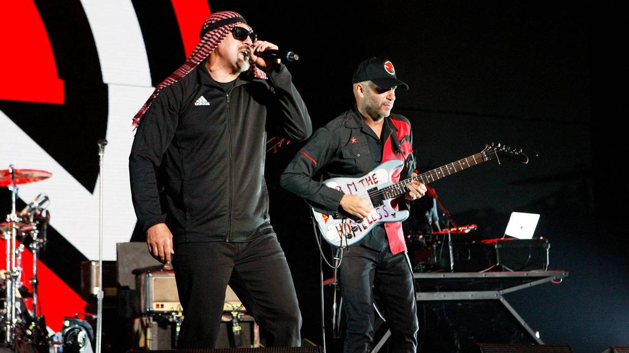 B-Real and Tom Morello of Prophets of Rage perform onstage during KROQ Almost Acoustic Christmas