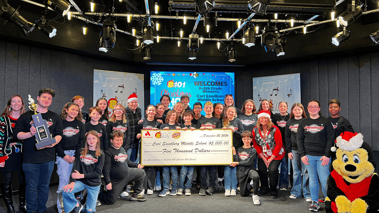 B101's 2024 K-8 Christmas Choir Competition Champions Carl Sandburg Middle School Performs at B101