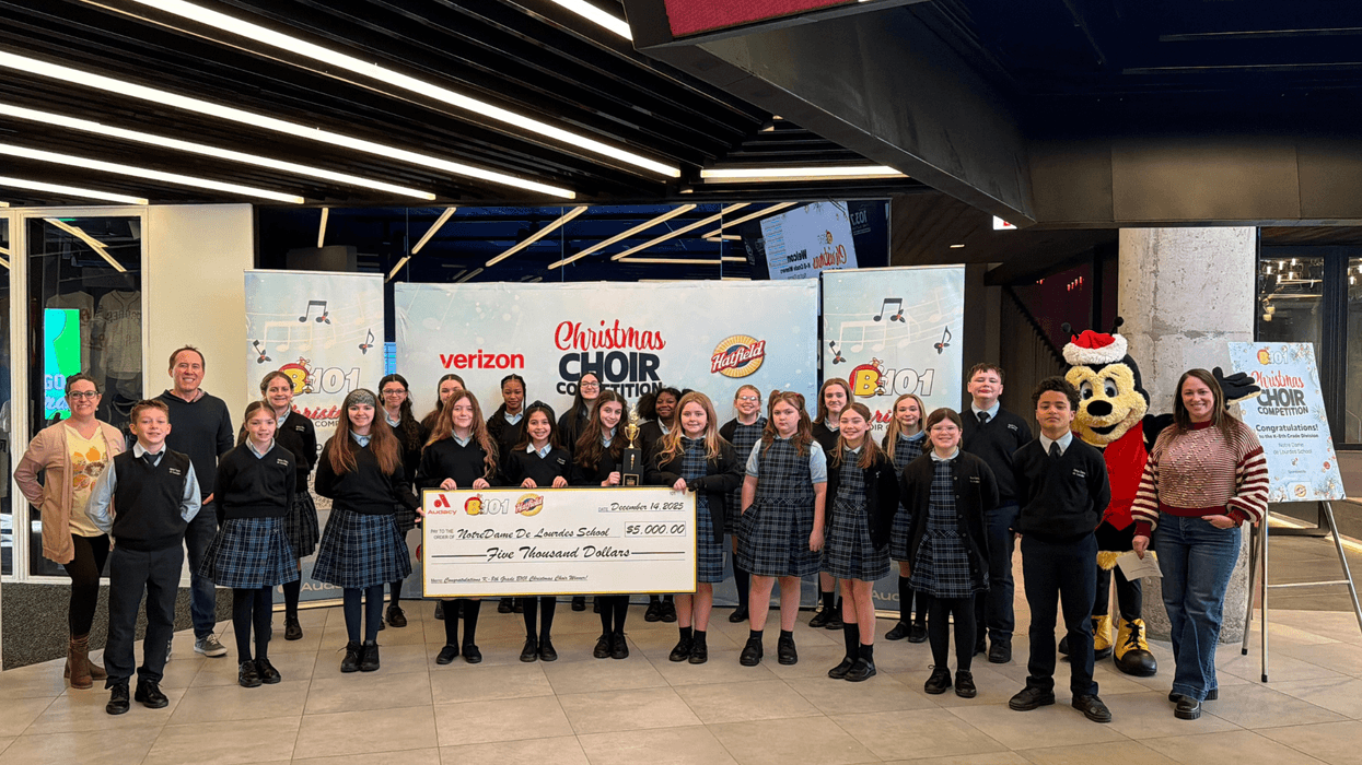 B101's 2025 K-8 Christmas Choir Competition Champions Notre Dame De Lourdes School Performs at B101