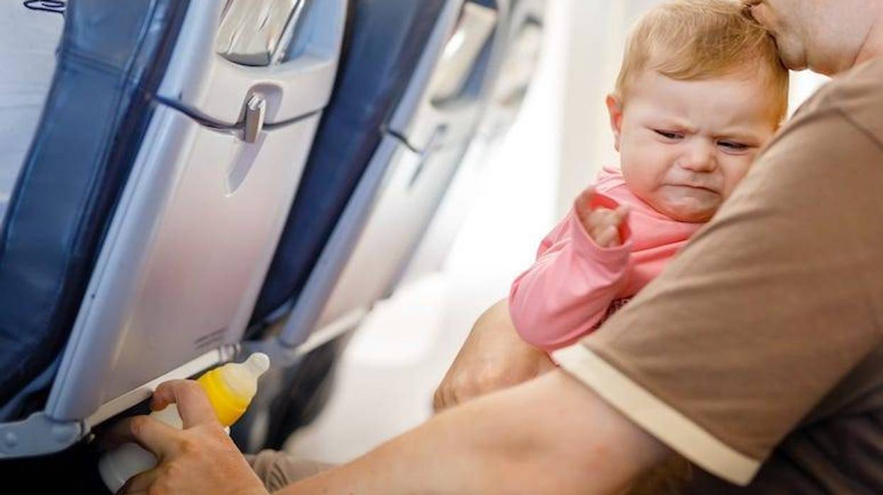 Baby, Father, Daughter, Airplane, Infant, Crying, Cabin, Vacation, Plane, Flying