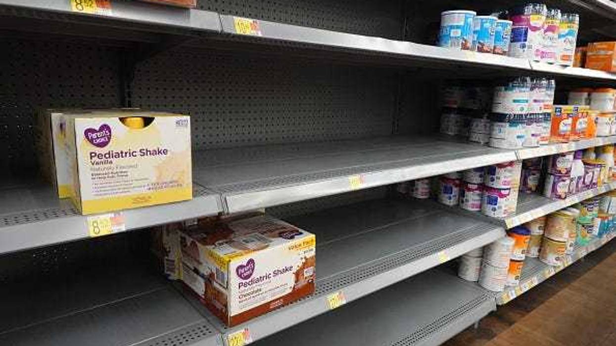 Baby formula is offered for sale at a big box store on January 13, 2022 in Chicago, Illinois. Baby formula has been is short supply in many stores around the country for several months.