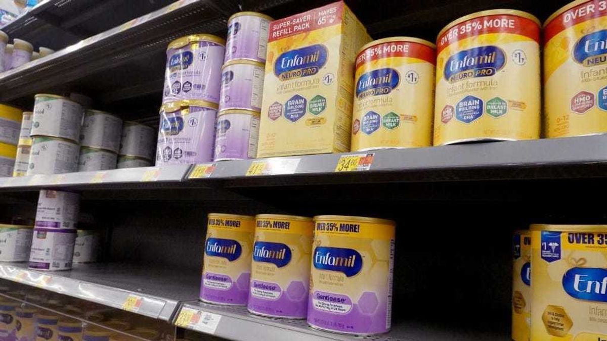 Baby formula is offered for sale at a big box store on January 13, 2022 in Chicago, Illinois.