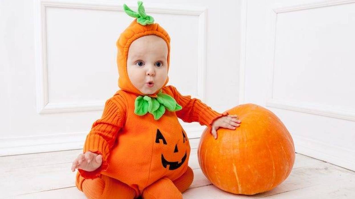 Baby, Halloween Costume, Pumpkin