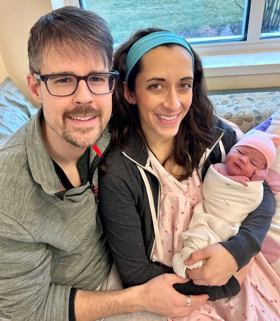 Baby Pearl Noelle Hodge was born to parents Andrea Cladis-Hodge and Matthew Hodge at 5:28 a.m. on New Year