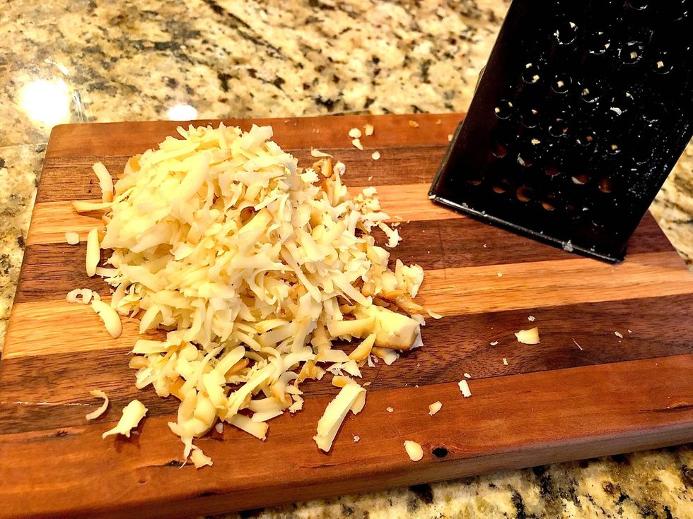 Bacon and Sausage Frittata with Purple Kale, Cheeses and Herbs