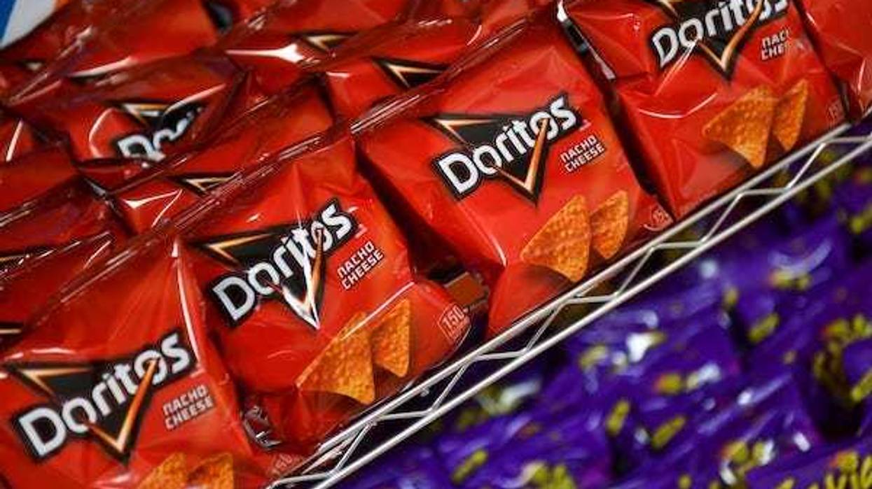 Bags of Doritos on the shelves