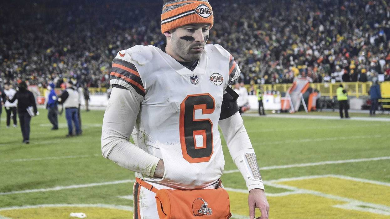 Baker Mayfield walking off the field