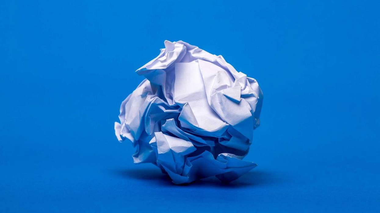 Ball of paper illustration.