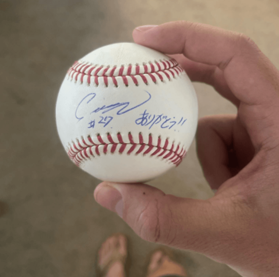 ball with autograph