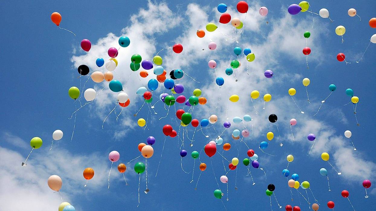 Balloons in the sky