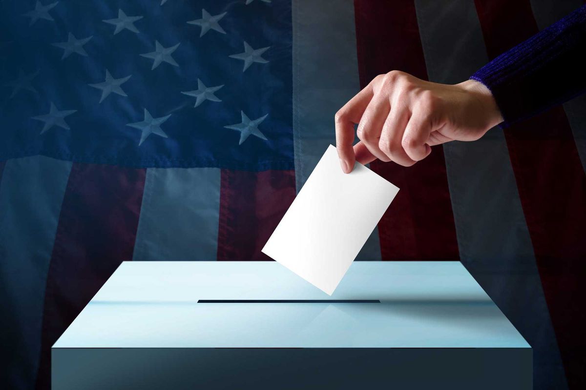 Ballot box stock photo.