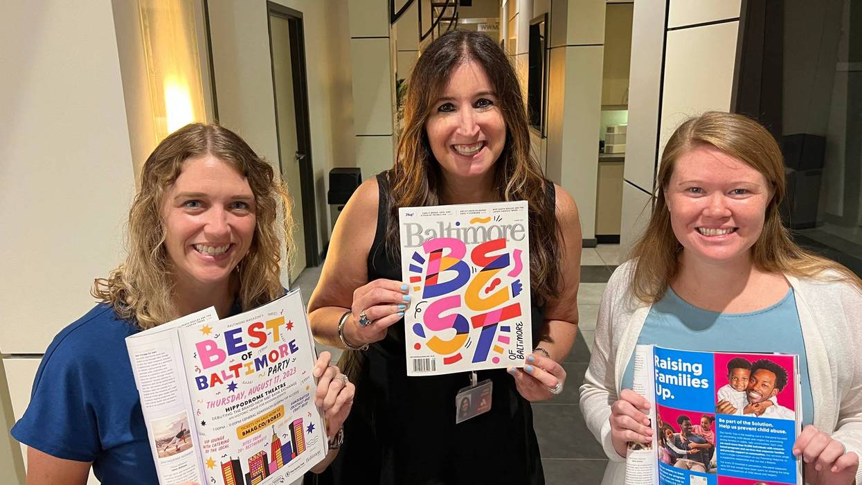Baltimore Magazine's Heather Miller-Kent & The Family Tree's Allie Stahl with Gina Crash