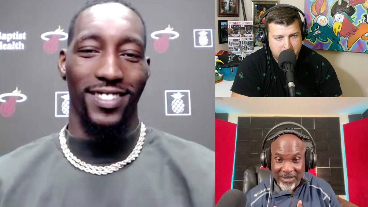 Bam Adebayo with Tobin and Leroy