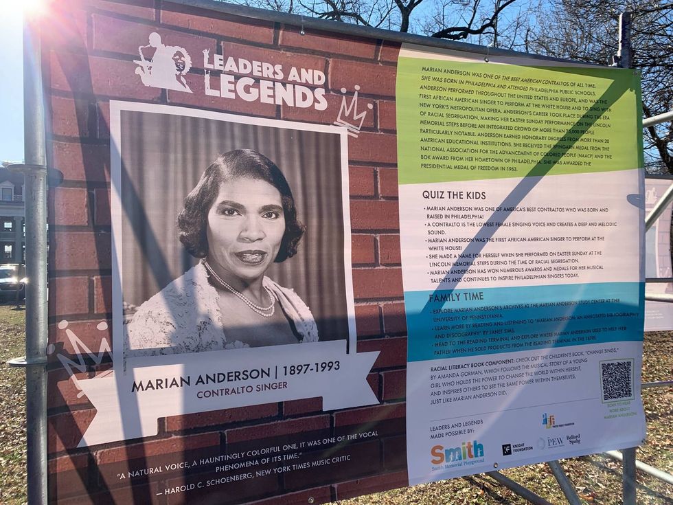 Banner honoring opera legend Marian Anderson