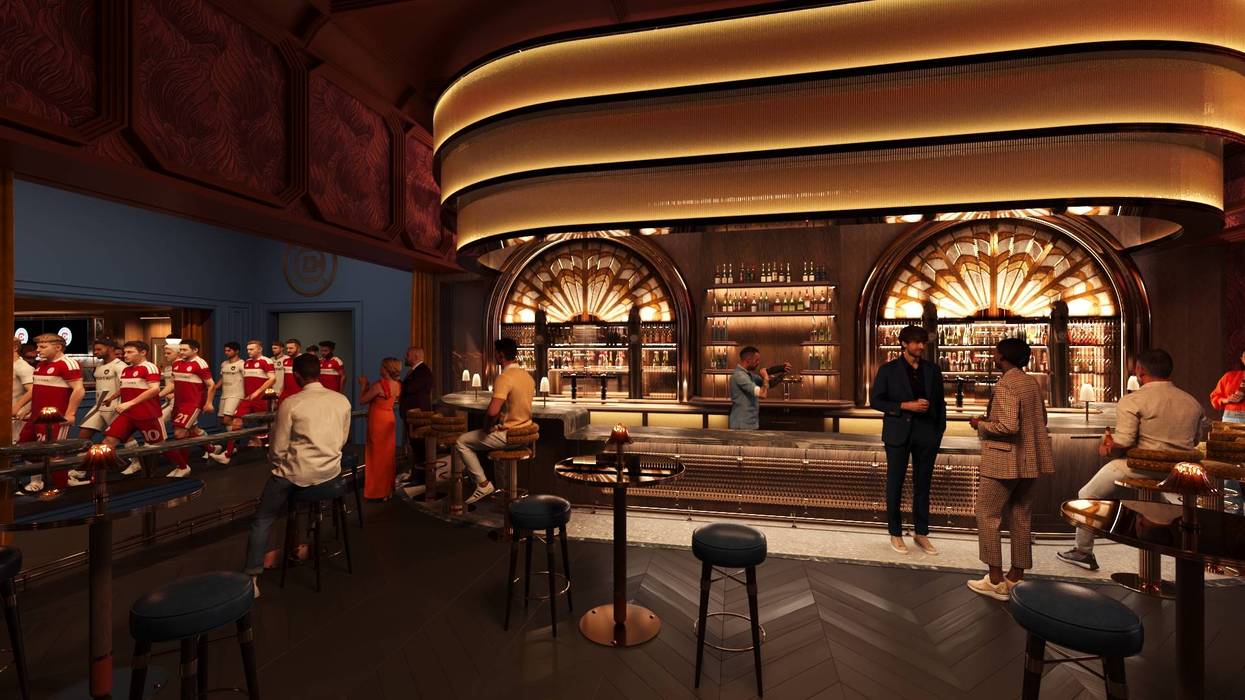 Bar inside Fire FC stadium