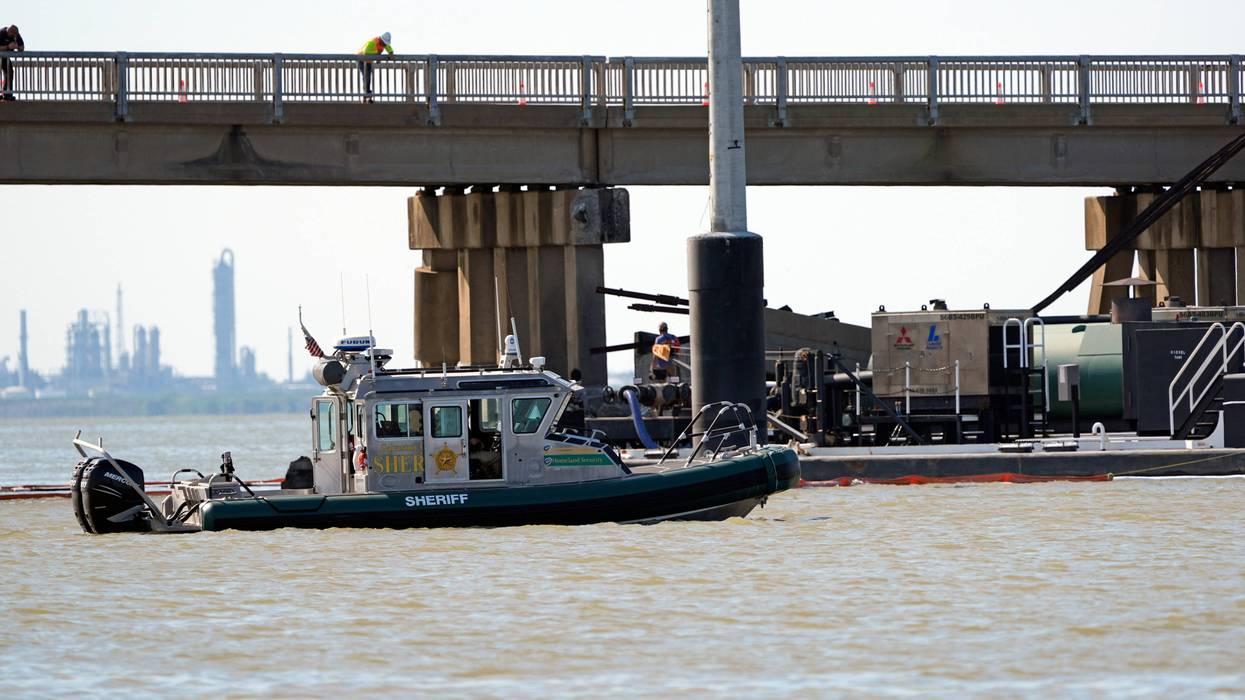 Barge Hits Bridge Texas