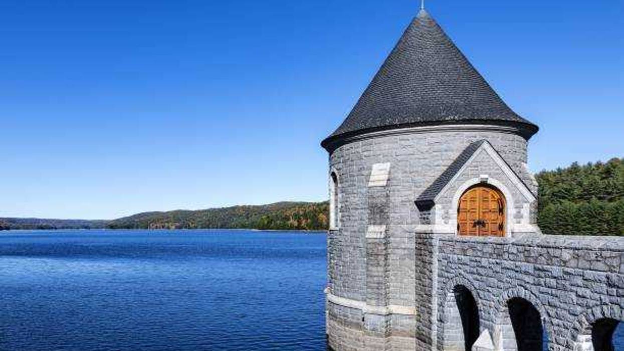 Barkhamsted Reservoir in Barkhamsted in Connecticut