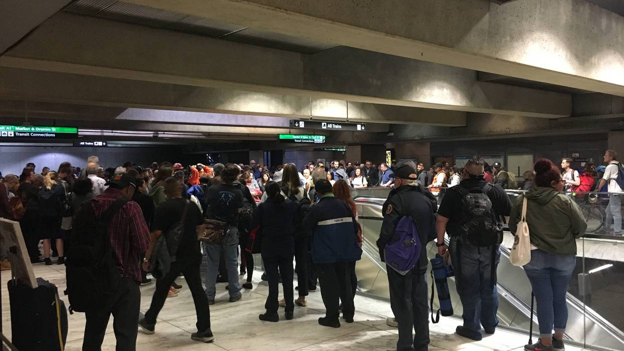 BART riders endured long lines at the Embarcadero station after a gas leak halted service between San Francisco and the East Bay on June 6, 2019.