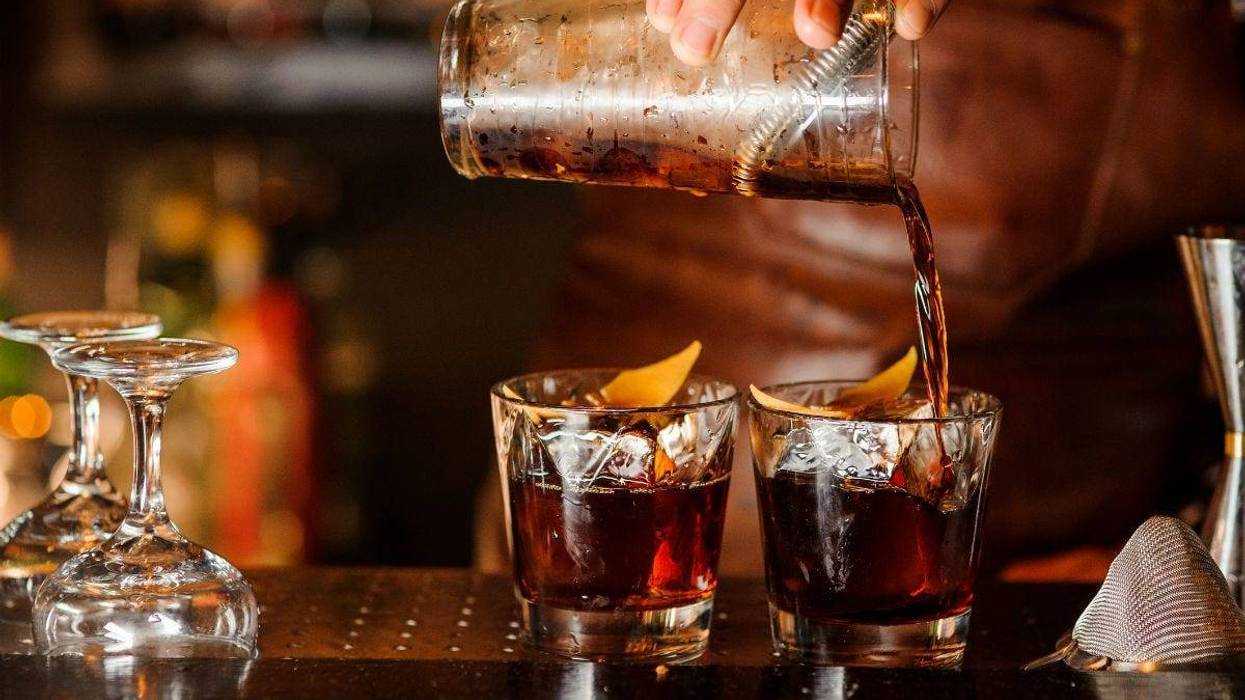 bartender serving drinks