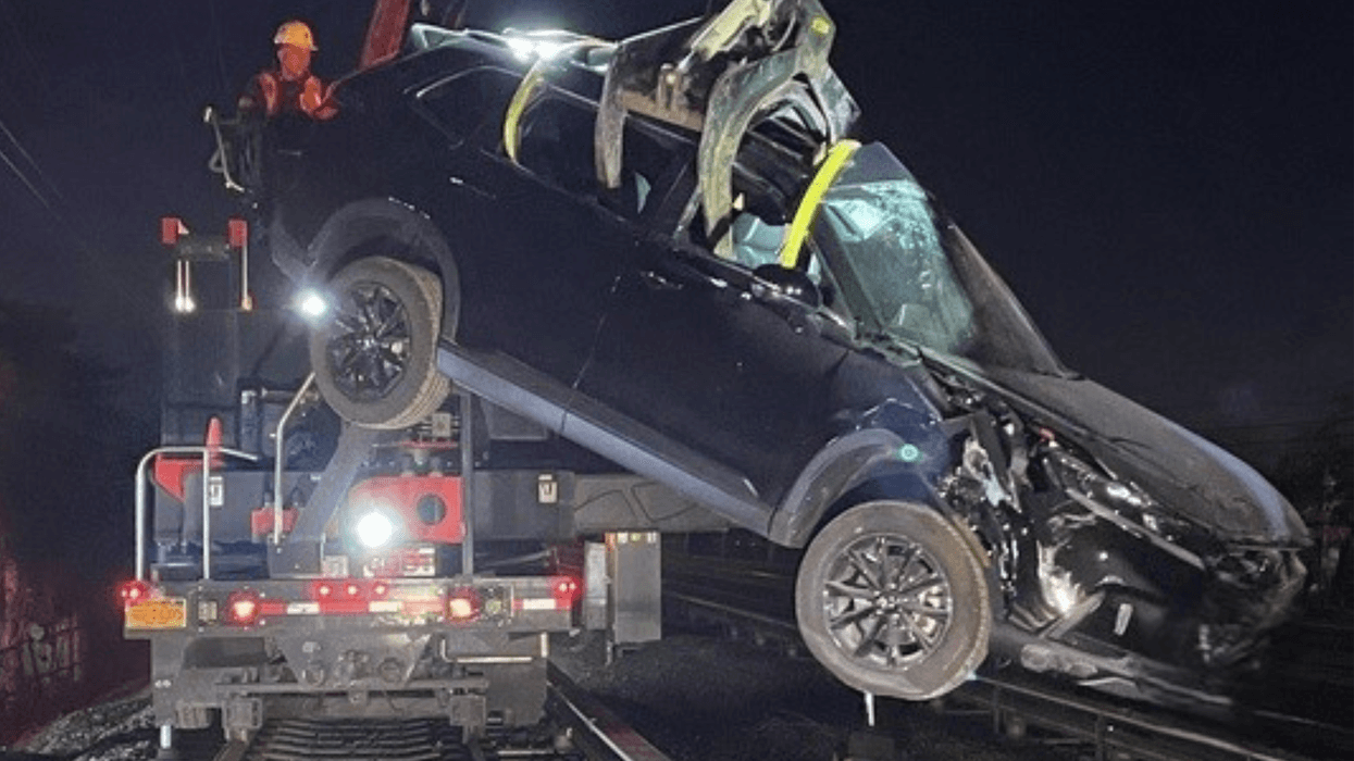 Basilio Hidalgo, 40, was arrested after driving his SUV onto the main line of the Long Island Rail Road tracks in Floral Park on Dec. 8, 2024.
