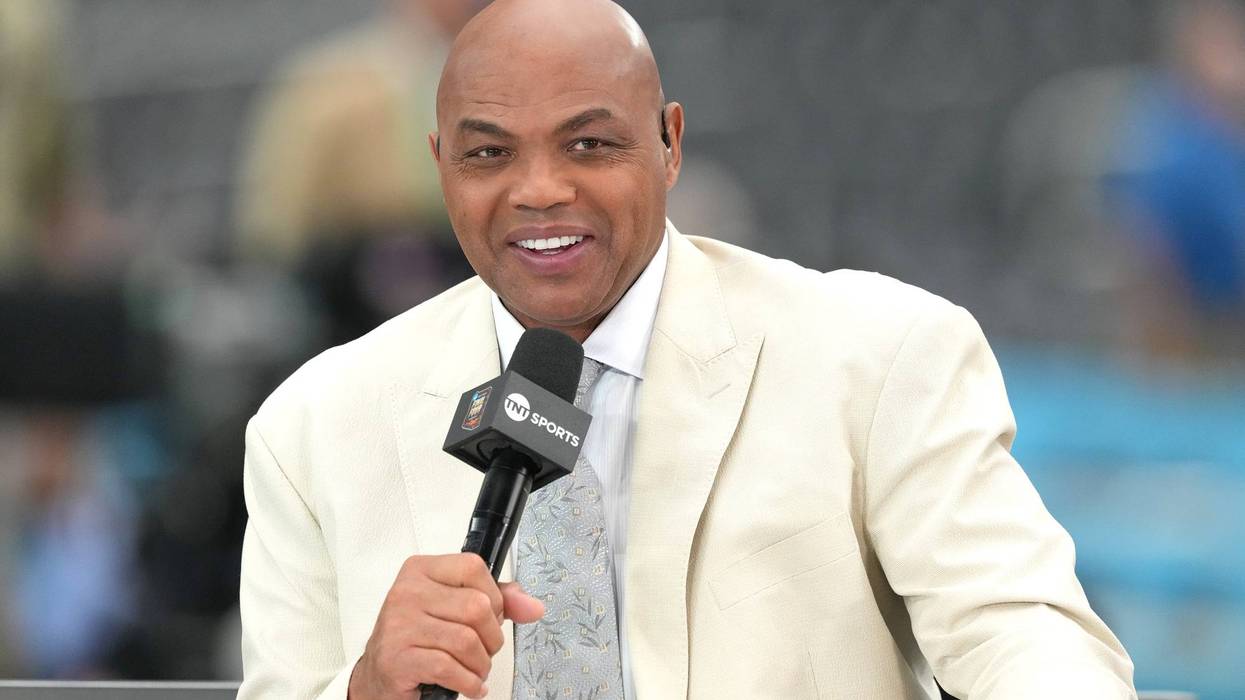 Basketball analyst Charles Barkley on air before the National Championship game between the Purdue Boilermakers and the Connecticut Huskies at State Farm Stadium on April 8, 2024, in Glendale, Arizona.