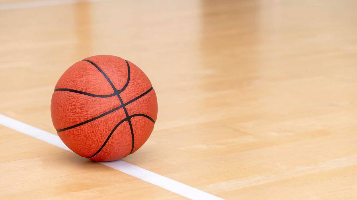 Basketball on a court