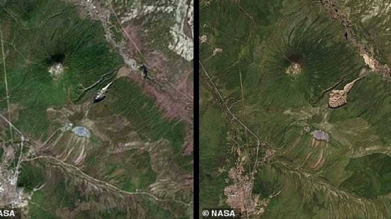 Batagaika Crater then and now