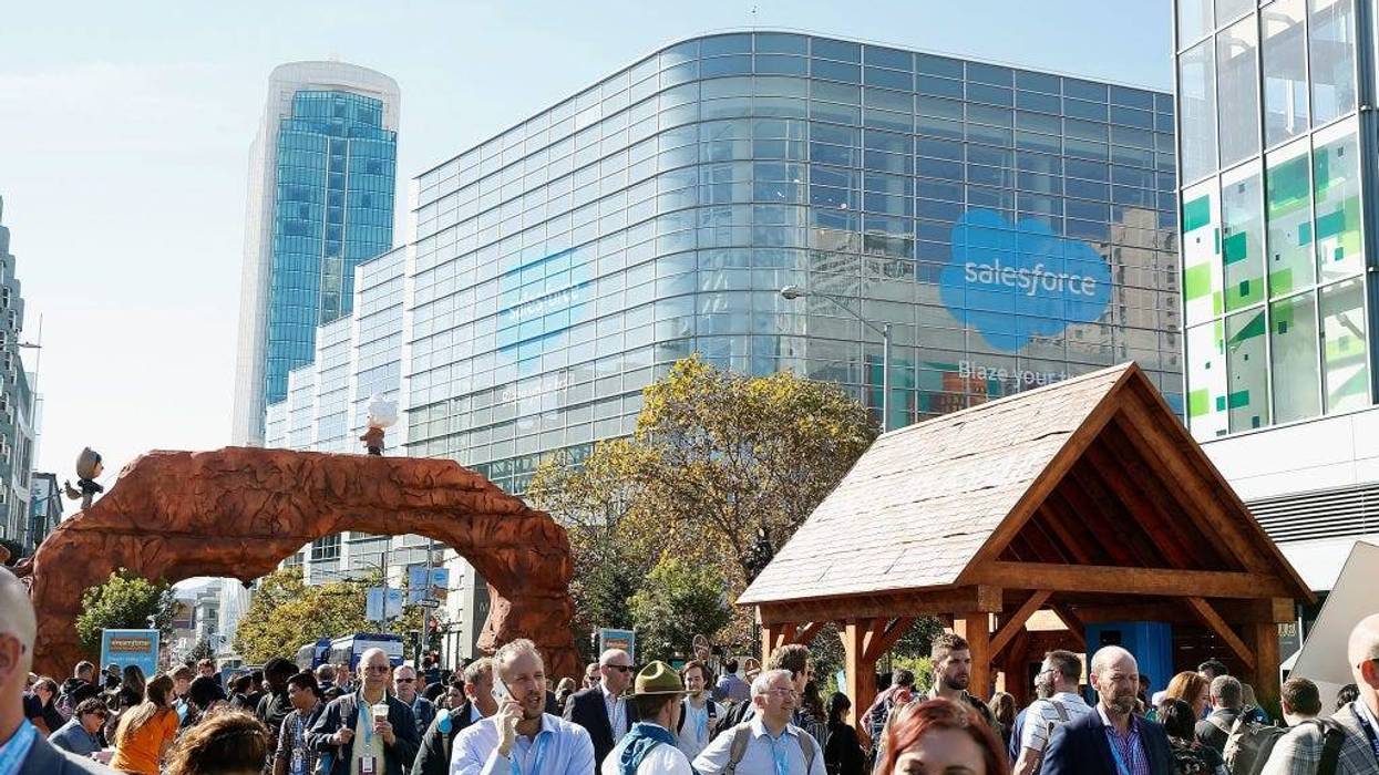 Bay Area non-profit Cool Effect engages with attendees of Dreamforce at Dreamforce on November 7, 2017 in San Francisco, California.