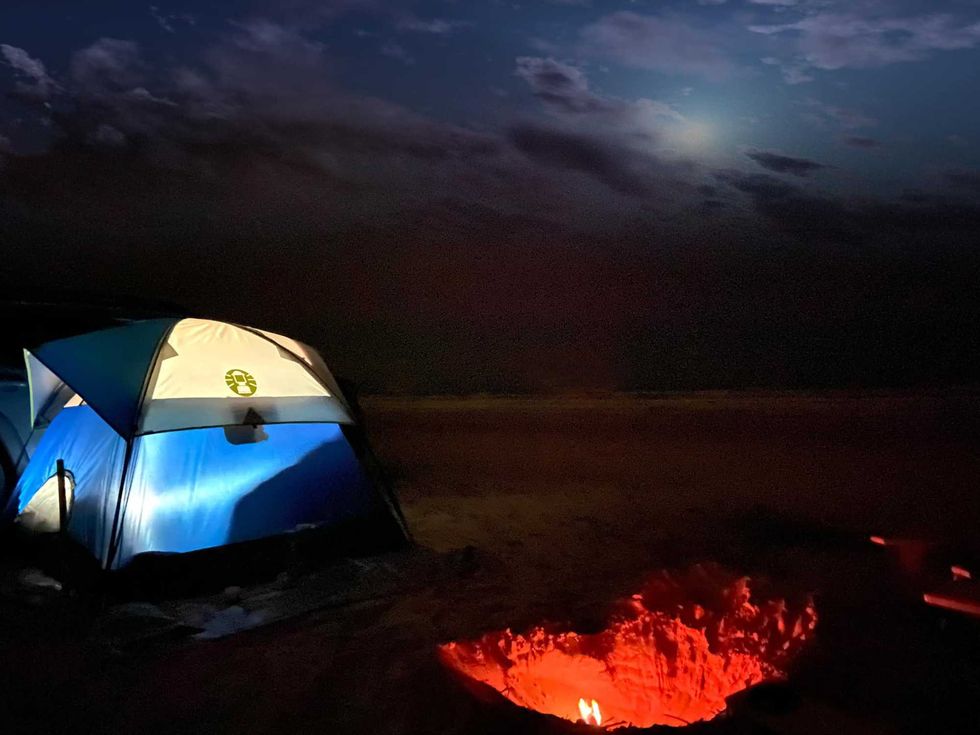 beach camping
