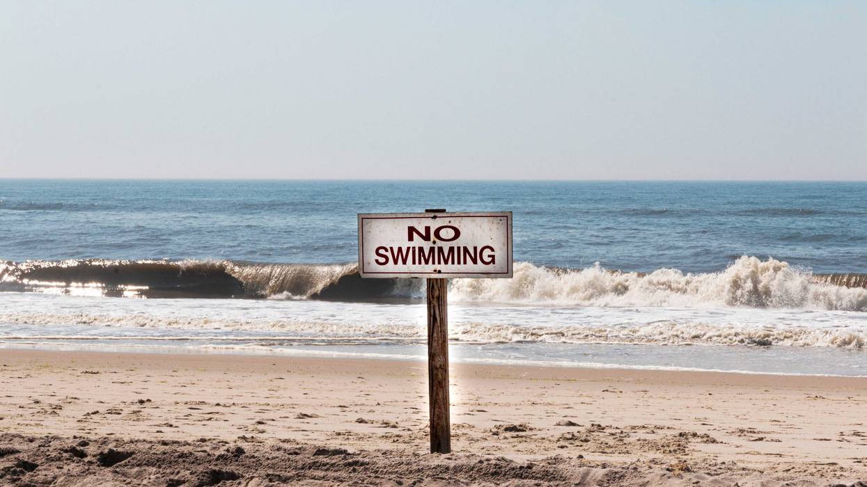 Beach closed