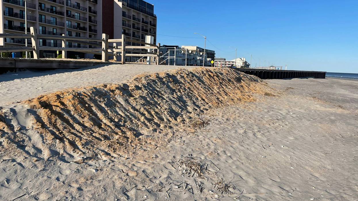 Beach erosion in South Jersey after storms in recent weeks.