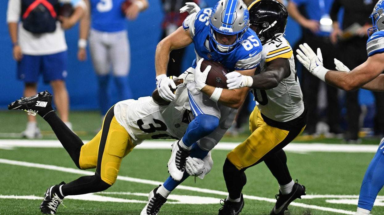 Beanie Bishop combined tackle vs Lions