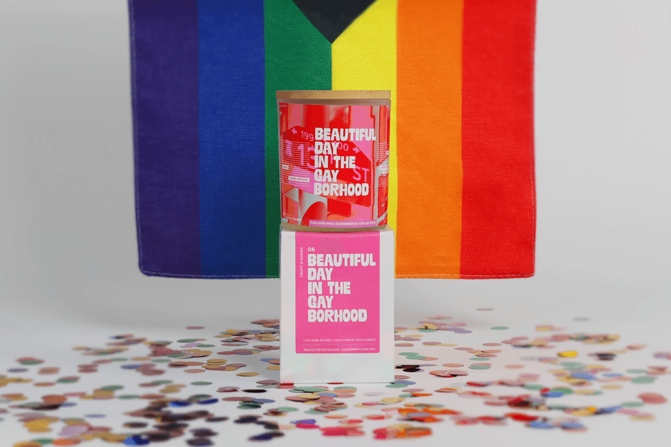 Beautiful Day in the Gayborhood candle