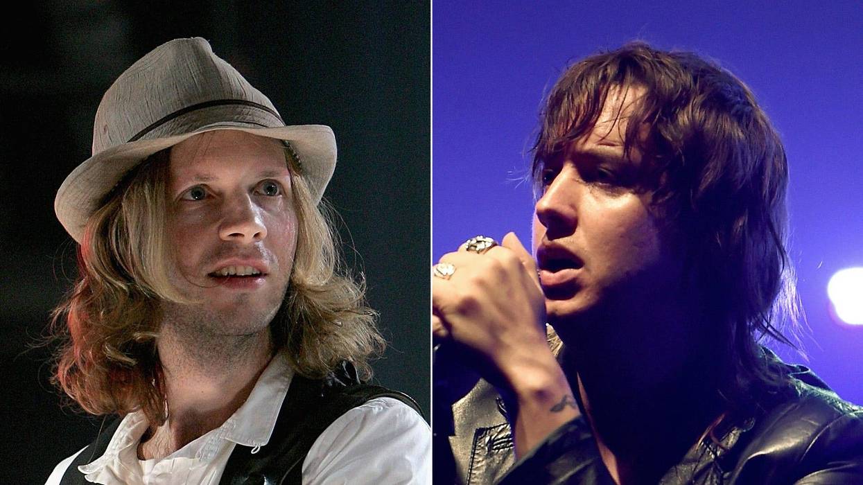 Beck and singer Julian Casablancas of The Strokes