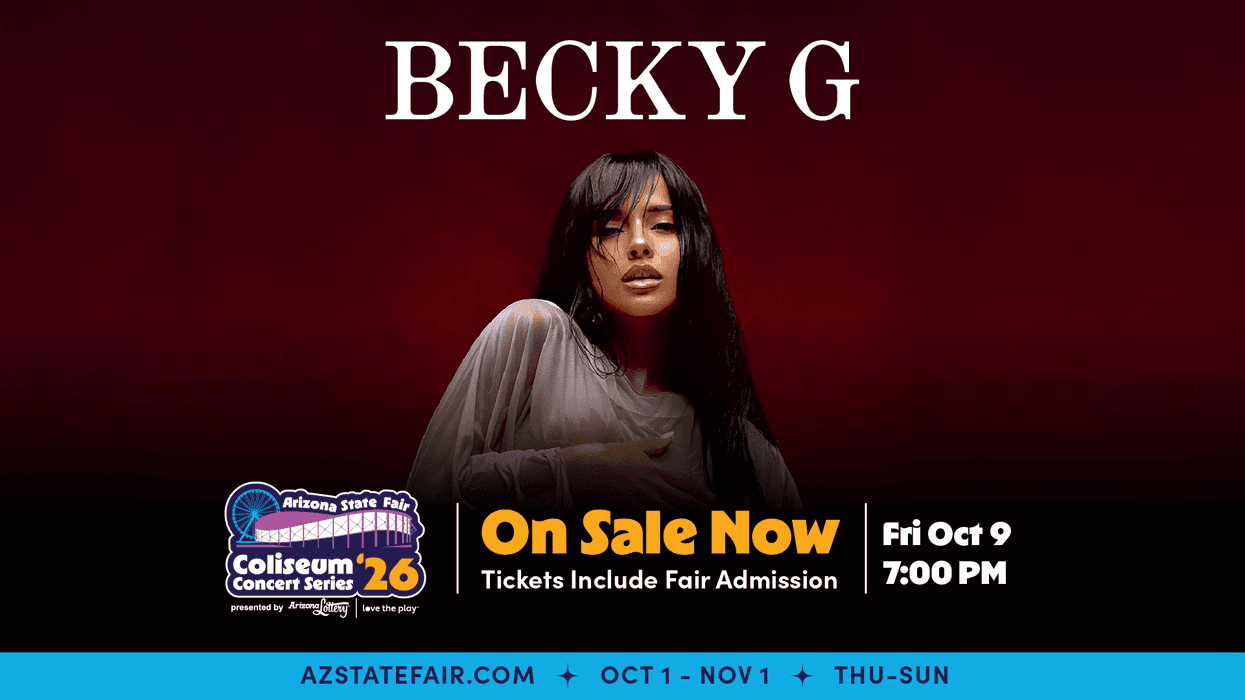 Becky G concert at Arizona State Fair. On sale now for Fri Oct 9 at 7 PM. Tickets include fair admission.
