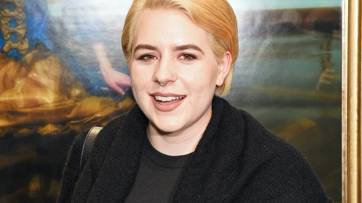 Bella Cruise attends a private view of "Decadence", the new exhibition by American photographer Tyler Shields, at Maddox Gallery